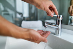 washing hands