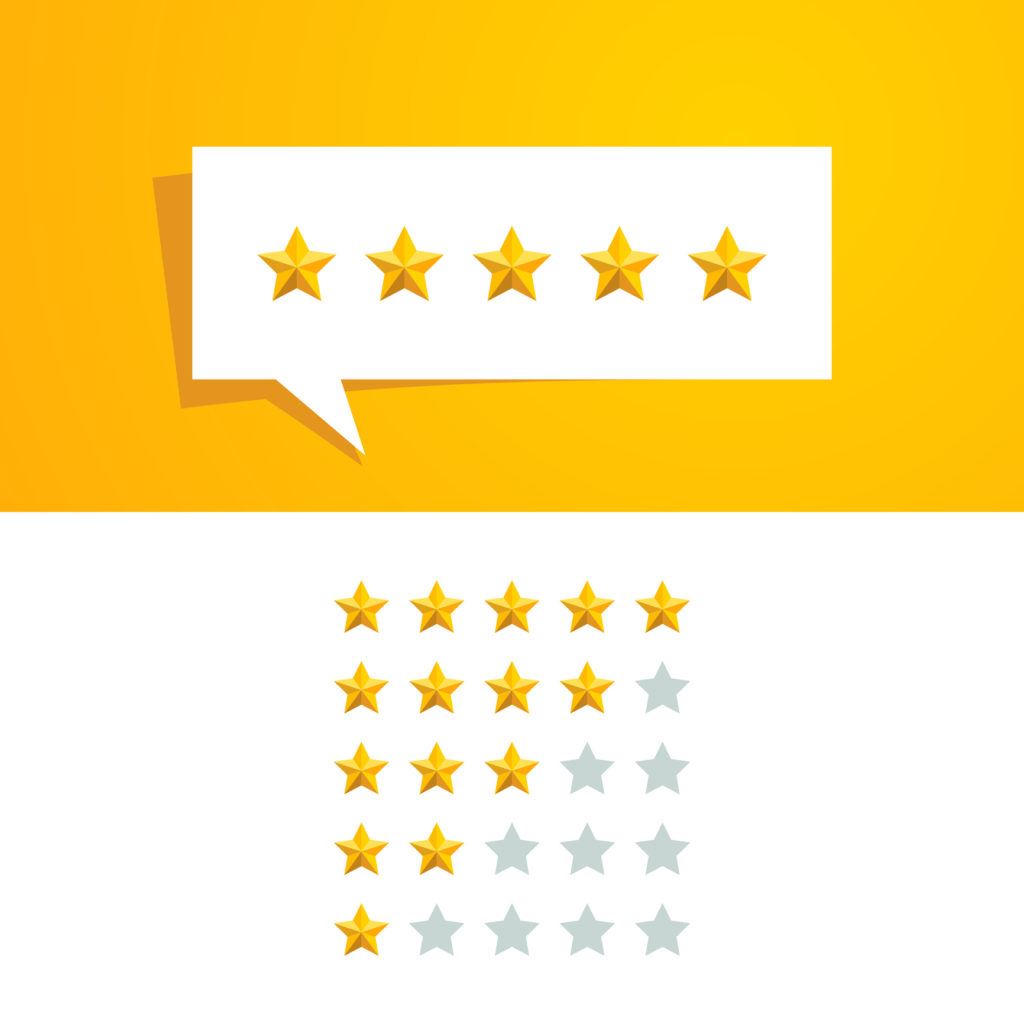 5 five Star Rating Review